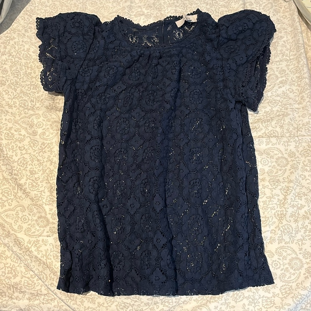 Loft Blouse in lace size M Navy